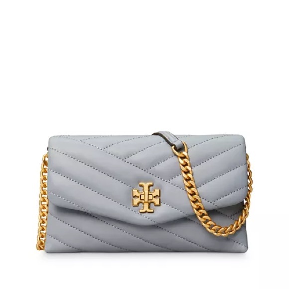 Tory Burch Handbags - Tory Burch Kira Chevron Chain Wallet Crossbody | Cloud Blue